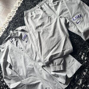 LSU Grey Windbreaker Sweatsuit - Never Worn